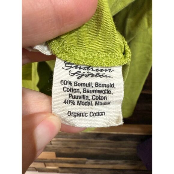 Gudrun Sjoden cotton green top size XL - Picture 4 of 5